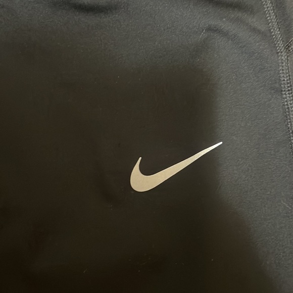 Nike Dri Fit size small black leggings. EUC. zip back pocket, mesh calf detail. - Picture 2 of 11